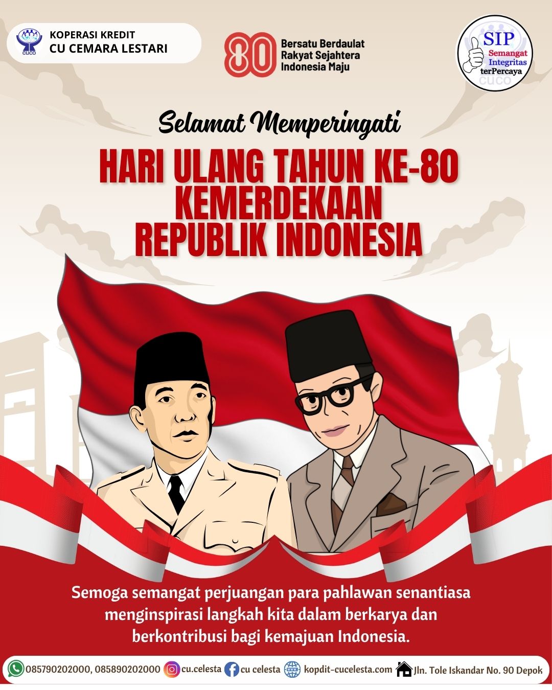 Selamat Hari Kemerdekaan Indonesia Ke 80